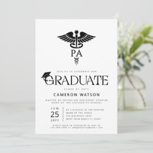 Invitación Graduación de asistente médico graduado de PA