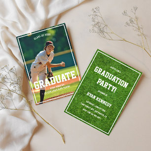 Invitación Graduación de atleta estudiantil de deportes con f