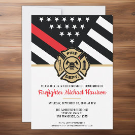 Invitación Graduación de Bandera Roja de la Academia de Bombe