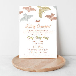 Invitación Graduación de Boho Birds Yace Fiesta