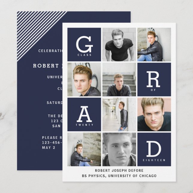 INVITACIÓN GRADUACIÓN DE CAJAS GRÁFICAS (Anverso / Reverso)