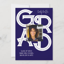 Invitación Graduación de caligrafía negrita moderna