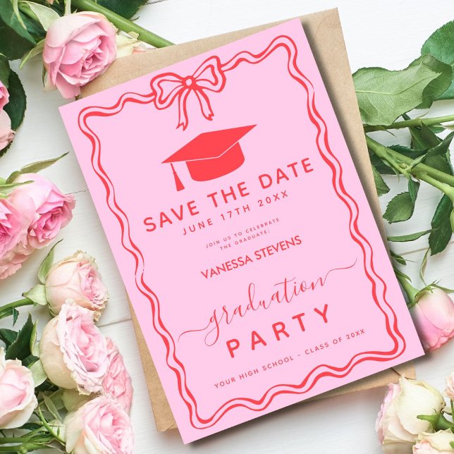 Invitación Graduación de cartones de mano Guardar la fecha (Subido por el creador)