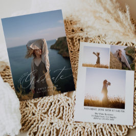 Invitación Graduación de Collage de fotos clásico moderno min