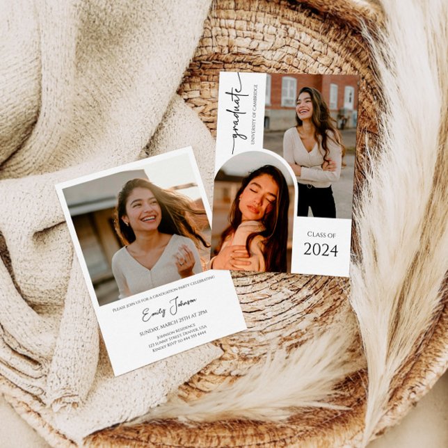 Invitación Graduación de Collage de fotos de Graduación de Sc (Subido por el creador)