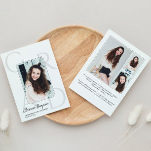 Invitación Graduación de Collage de fotos de guiones simple y