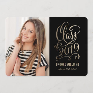 Invitación Graduación de COLOR EDITABLE de Año Estelar