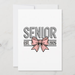 Invitación Graduación De Coqueta De Bow En Est. 2025