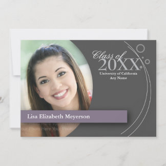 Invitación Graduación de curvas y puntos: Personalizado morad