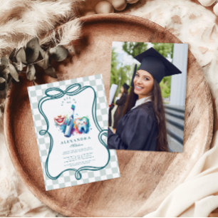 Invitación Graduación de Dentista de acuarela colorida