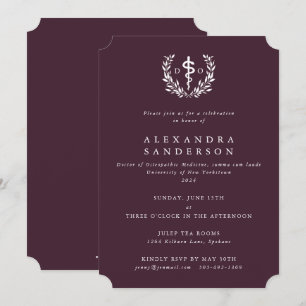 Invitación Graduación de Doctor en Medicina Osteopática de Bo
