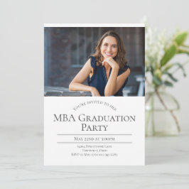 Invitación Graduación de dos fotos de MBA