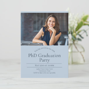Invitación Graduación de dos fotos del doctorado