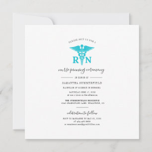 Invitación Graduación de enfermera 2025 Foto de ceremonia de 