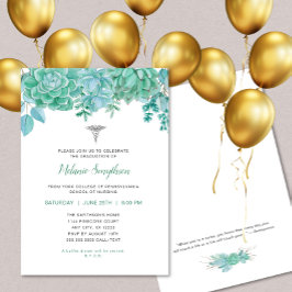 Invitación Graduación de enfermera o ceremonia de puntería RN