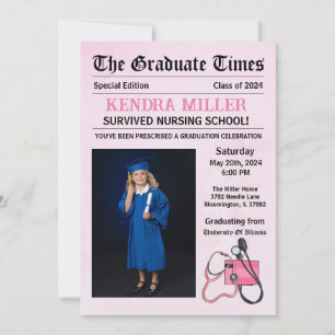 Invitación Graduación de Enfermería de Graduate Times
