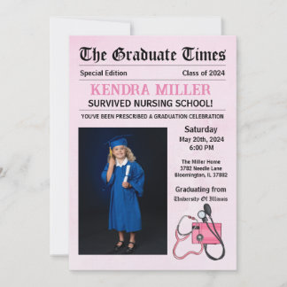 Invitación Graduación de Enfermería de Graduate Times