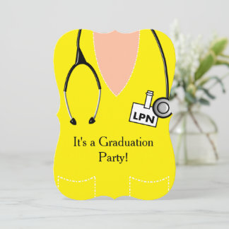 Invitación Graduación de enfermero de LPN Amarillo