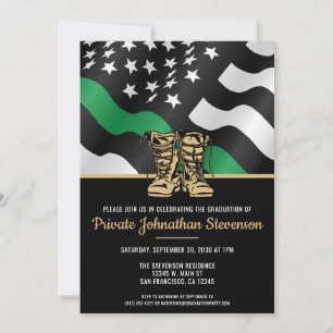 Invitación Graduación de Entrenamiento Básico Militar Fiesta 