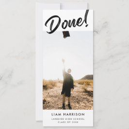 Invitación Graduación de escritura a mano en negrita y en neg