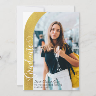 Invitación Graduación de escritura de escritura de fotos en a