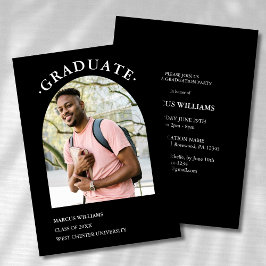 Invitación Graduación de escritura de foto personalizada de B