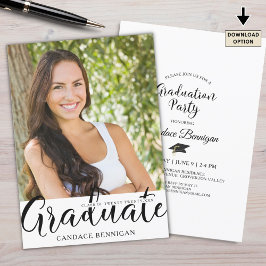 Invitación Graduación de escritura del partido de graduación