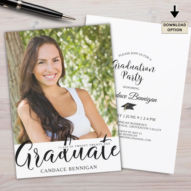 Invitación Graduación de escritura del partido de graduación  (Subido por el creador)