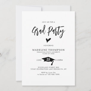 Invitación Graduación de Fiesta de Grado Cardíaco de Script M