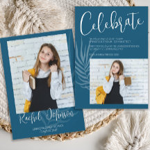 Graduación de foto azul