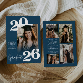 Invitación Graduación de Foto Casual Moderna de Moda