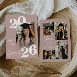 Invitación Graduación de Foto Casual Moderna de Moda