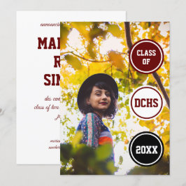 Invitación Graduación de foto de Círculos de Marón