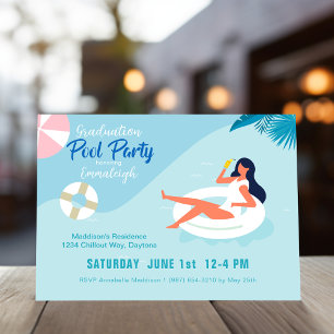 Invitación Graduación de foto de Fiesta de grupo simple
