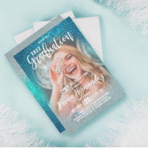 Graduación de foto de Purpurina triple azul de Cer