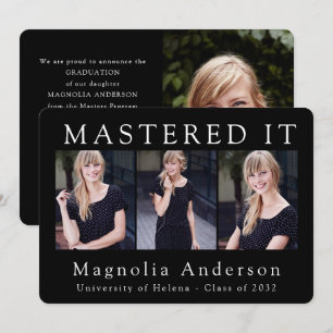 Invitación Graduación De Foto De Ti Dominada