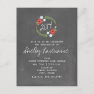 Invitación Graduación De Foto Floral Inspirada En El Cartel