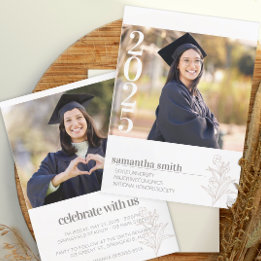 Invitación Graduación de Foto Minimalista Moderna