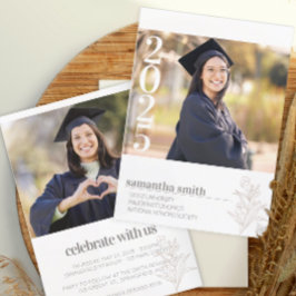 Invitación Graduación de Foto Minimalista Moderna