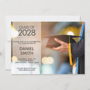 Invitación Graduación de Foto Minimalista Moderna