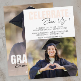Invitación Graduación de Foto Moderna 