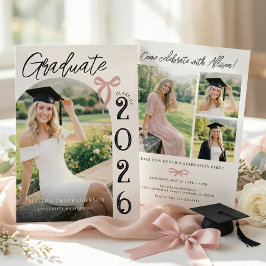 Invitación Graduación de Foto Moderna y Tendencia