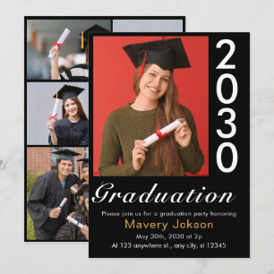 Invitación Graduación de fotografía Casual moderna y moderna 