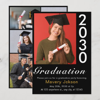 Invitación Graduación de fotografía Casual moderna y moderna 