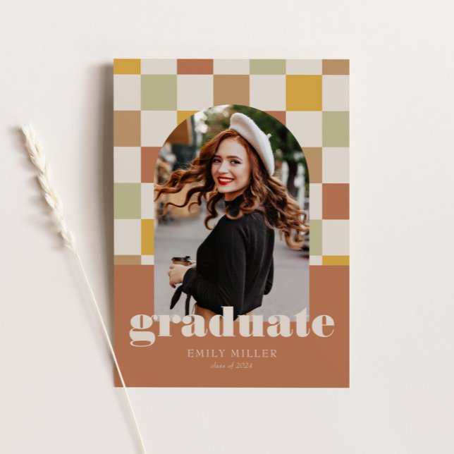 Invitación Graduación de fotografía clásica de arco bajo cont (Subido por el creador)