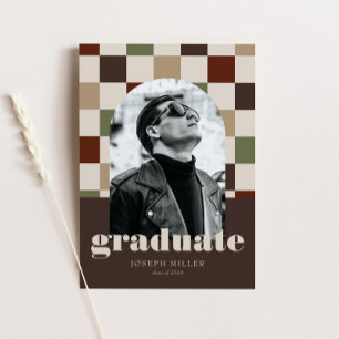 Invitación Graduación de fotografía de arco bajo control retr
