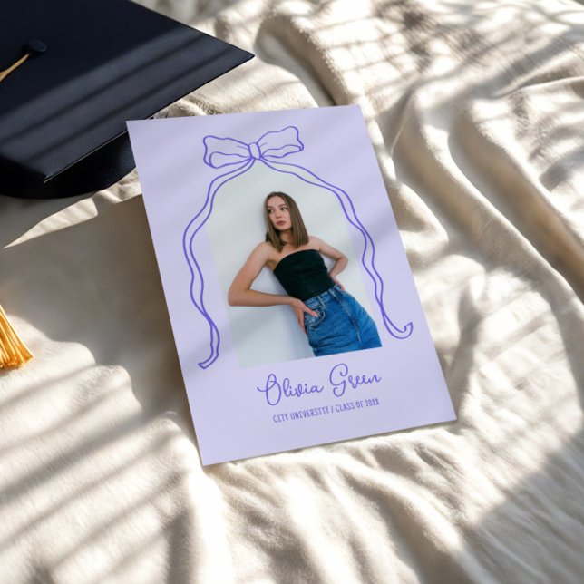 Invitación Graduación de fotografía de arco de amarre con man (Subido por el creador)