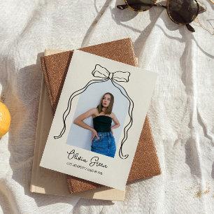 Invitación Graduación de fotografía de arco de cebo dibujado