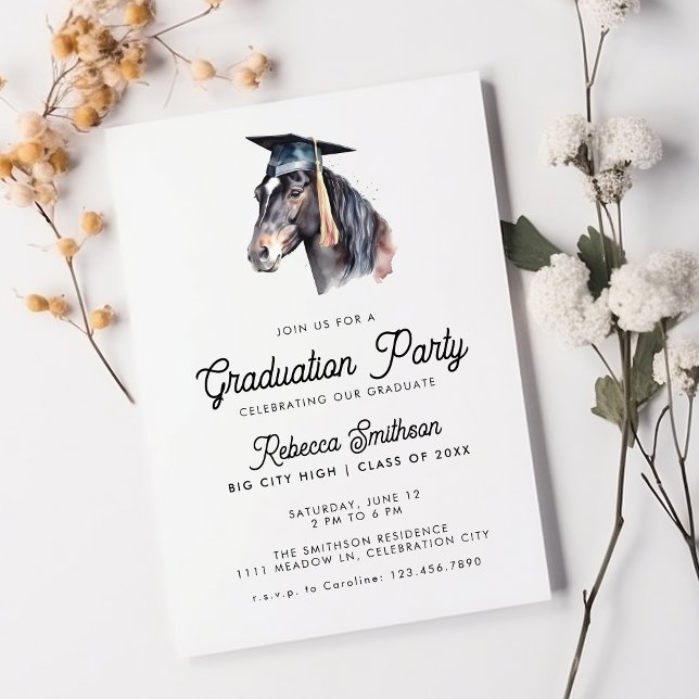 Invitación Graduación de fotografía de cuatricromía ecuestre  (Subido por el creador)