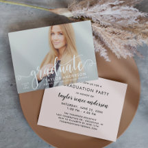 Graduación de fotografía de escritura blanca moder